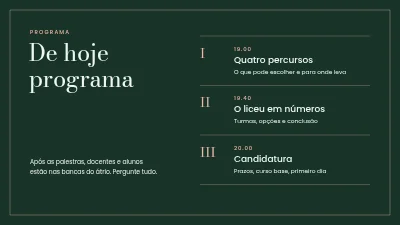 Página 2 de Cursos — sessão de informação para o secundário