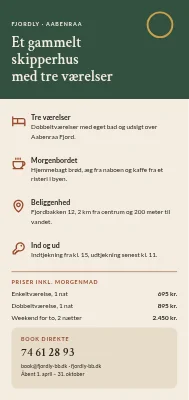 Side 2 af Bed & breakfast ved fjorden i Aabenraa