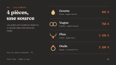 Page 5 de Collection de bijoux — présentation pour revendeurs