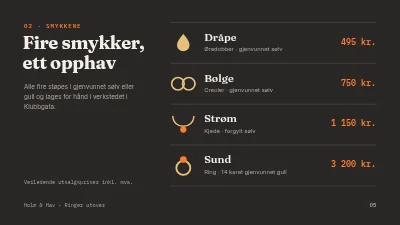 Side 5 av Smykkekolleksjon — presentasjon for forhandlere