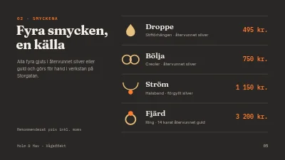 Sida 5 av Smyckeskollektion — presentation för återförsäljare