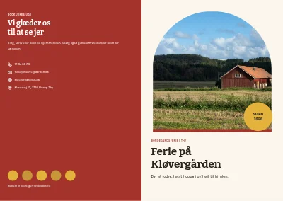Omslag af Brochure for bondegårdsferie – 16 sider
