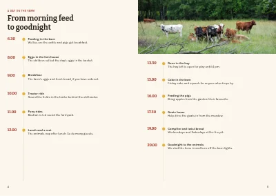 Pages 4–5 of Brochure for farm holidays – 16 pages