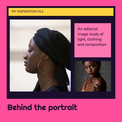 Behind the portrait · creative desktop