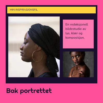 Bak portrettet · kreativt skrivebord