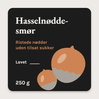 Hasselnøddesmør med stor nød