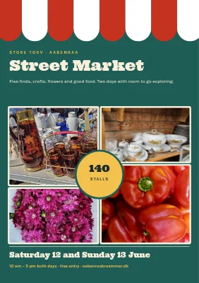 Street market on Store Torv, Aabenraa
