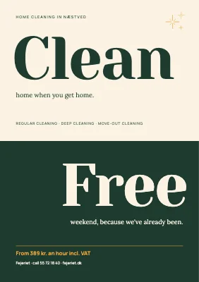 Home cleaning — clean home, free weekend
