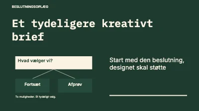 Et tydeligere kreativt brief