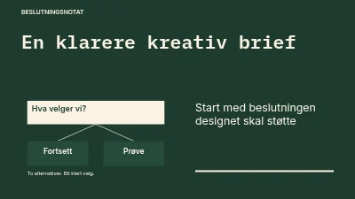 Side 1 av En tydeligere kreativ brief
