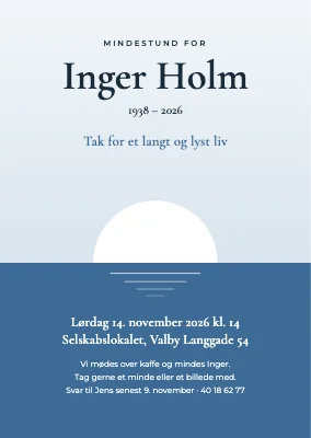 Mindestund i Valby — invitation