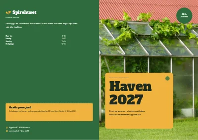 Omslag af Sæsonkatalog for havecenter – 96 sider