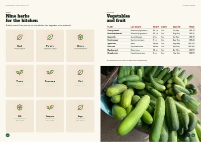 Pages 32–33 of Season catalogue for a garden centre – 96 pages