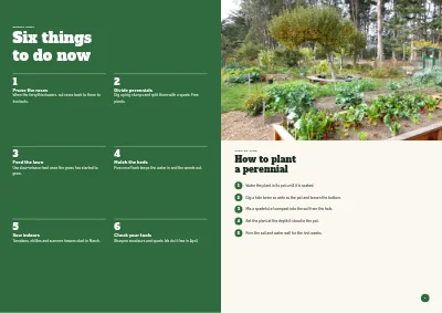 Pages 6–7 of Season catalogue for a garden centre – 96 pages