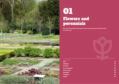 Pages 8–9 of Season catalogue for a garden centre – 96 pages