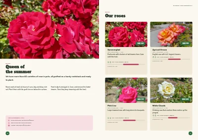 Pages 10–11 of Season catalogue for a garden centre – 96 pages