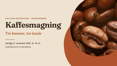 Kaffesmagning — tre bønner, tre lande