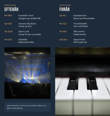 Side 2 af Musikhusets sæsonprogram