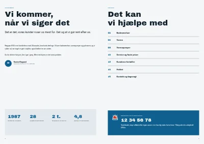 Side 2–3 af Brochure for VVS-firma – 16 sider