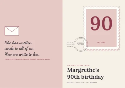 90th birthday postage stamp