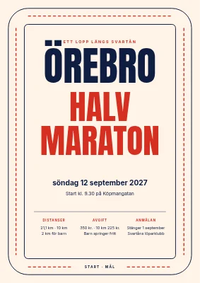 Halvmaraton — affisch för loppet