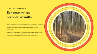 Página 3 de Informe anual — plantación de árboles