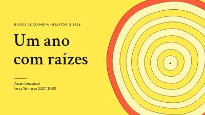Relatório anual — plantação de árvores