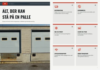 Side 6–7 af Virksomhedsprofil for transportfirma – 20 sider