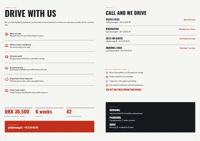 Pages 18–19 of Company profile for a haulage firm – 20 pages