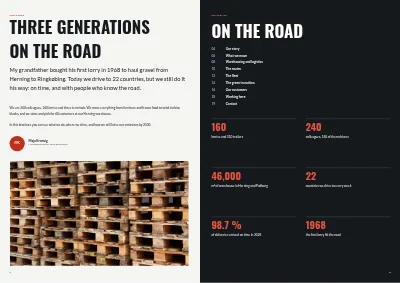 Pages 2–3 of Company profile for a haulage firm – 20 pages