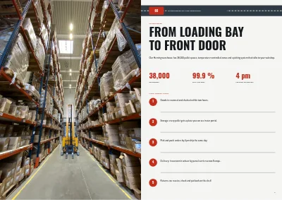 Pages 8–9 of Company profile for a haulage firm – 20 pages