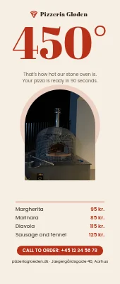 Pizzeria roll-up — 450 degrees in the stone oven