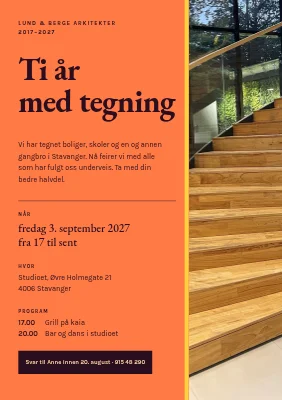 Bedriftsfest — et arkitektkontor fyller ti