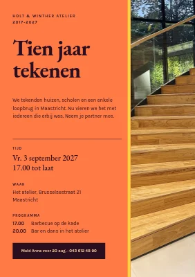 Bedrijfsfeest — een architectenbureau wordt tien