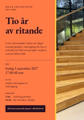 Företagsfest — en arkitektbyrå fyller tio
