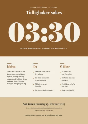 Stillingsannonse — surdeigsbakeri