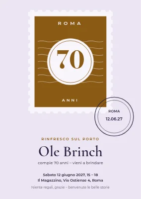 Invito al ricevimento — 70 anni a Ærø
