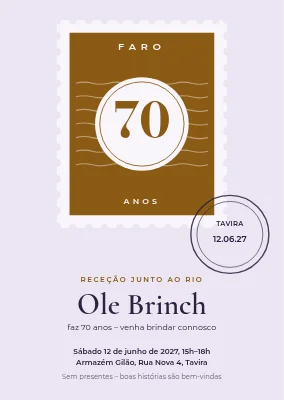 Convite para receção — 70 anos em Ærø
