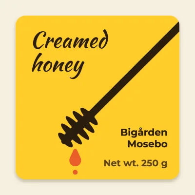 Creamed honey with a dipper