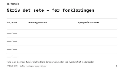 Side 3 af Kundeservice med sammenhæng