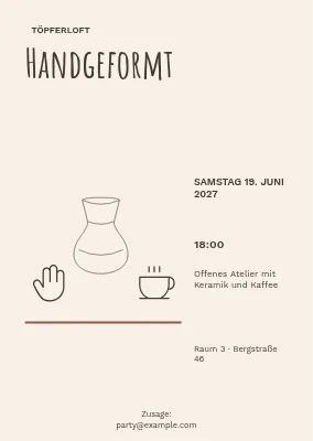 Von Hand geformt