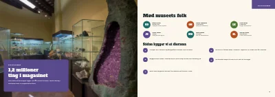 Side 18–19 af Familieguide til naturhistorisk museum – 24 sider