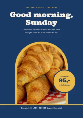 Bakery with Sunday bread in Aabenraa