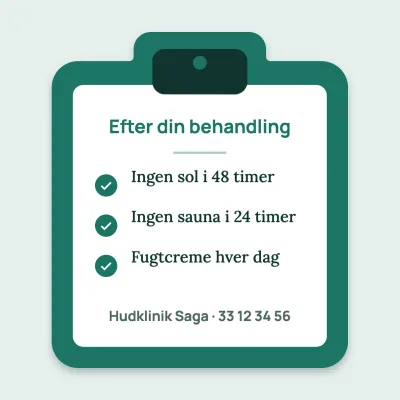 Efterplejens tjekliste