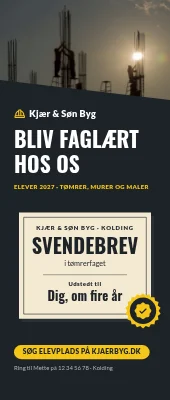 Roll-up til byggefirma — elever og lærlinge