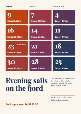 Wednesday evening sails — poster