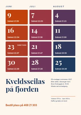 Onsdagskveldsseilas — plakat
