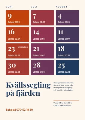 Onsdagskvällens seglingar — affisch