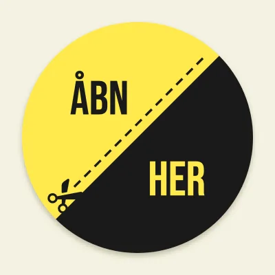 Åbn her