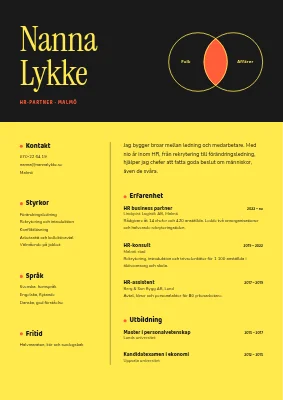 CV för HR business partner